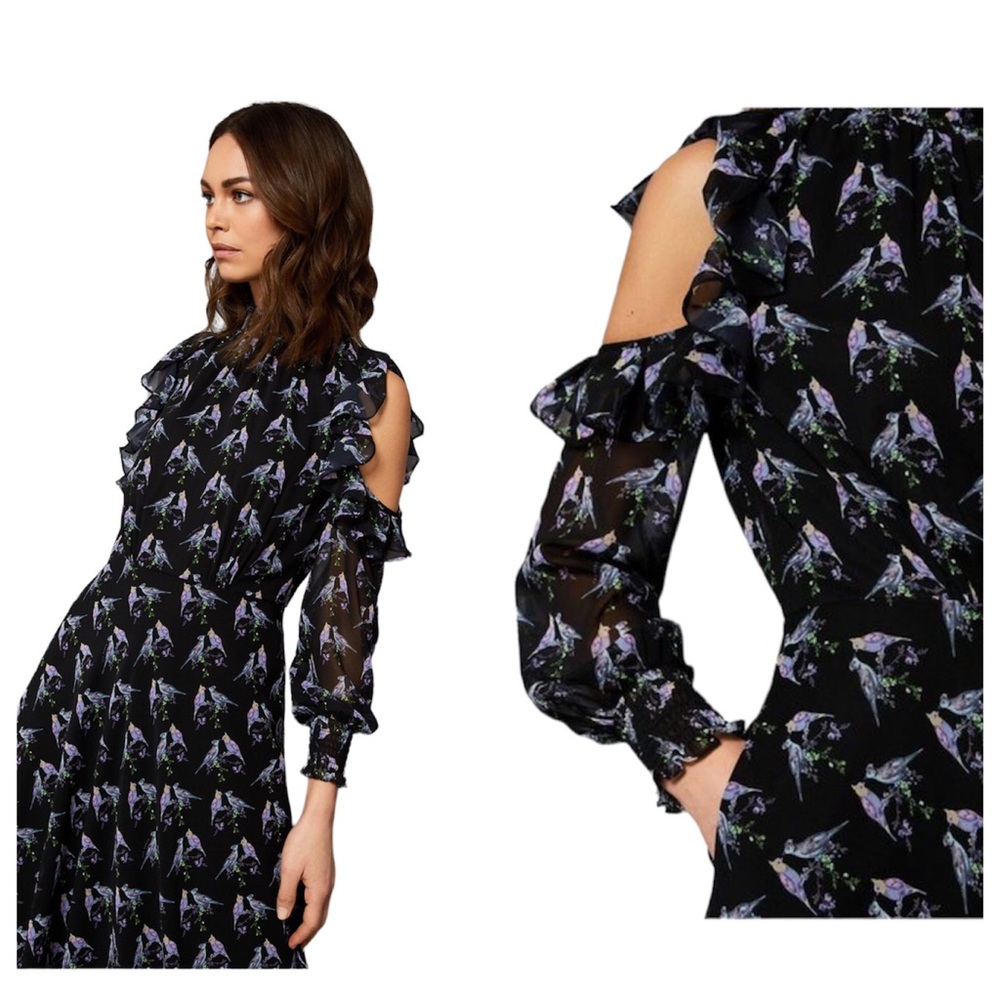 Ted Baker ‘Love Birds’ Cold Shoulder Dress